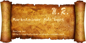 Marksteiner Róbert névjegykártya