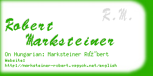 robert marksteiner business card